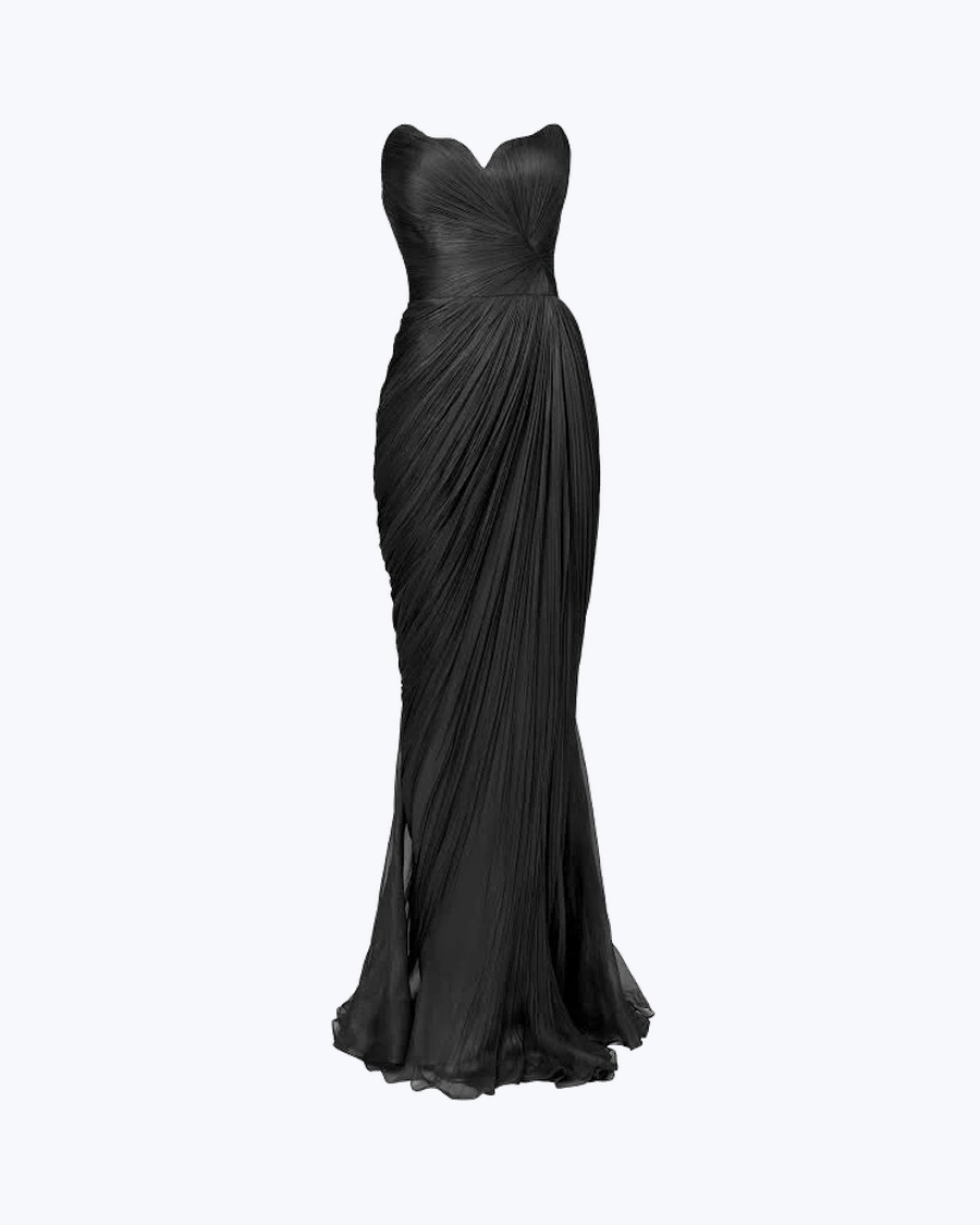 Robe drapée Noir — Maison Léon