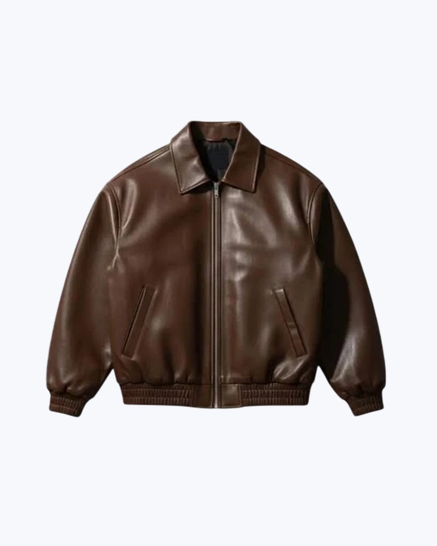 Veste en cuir Cognac — Maison Léon